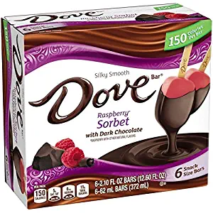 DOVEBAR Raspberry Sorbet with Dark Chocolate 6-Pack (4 Count)