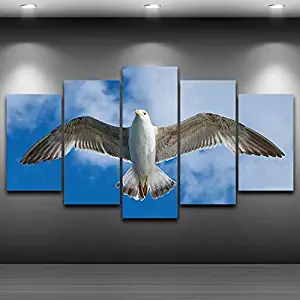 zxfcccky Wall Paintings HD Printed Canvas Painting Frame Wall Art 5 Pieces Animal Dove Spreads for Living Room Modular Scenery Pictures Home DecorChristmas -10x15cmx2/20cmx2/25cmx1