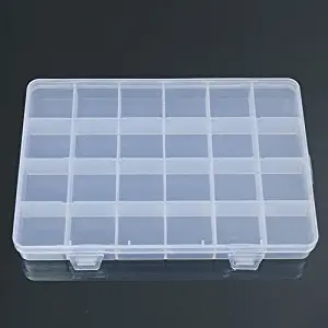 ekqw015l Fashion Jewelry Box Organizer Storage Container & 24 Compartments Plastic Box Case Jewelry Bead Storage Container Craft Organizer