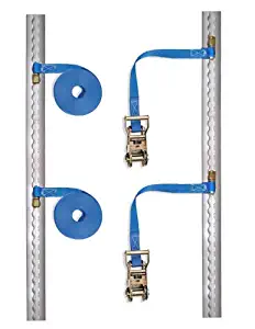 Braun Gas Canister Holder to Secure Load Set: 2 Slotted Rails + 2 Lashing Straps with Fittings