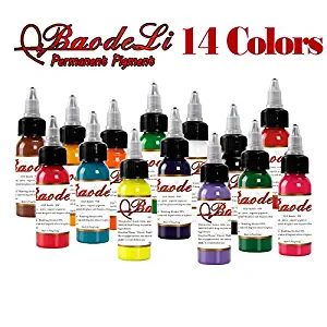 Permanent makeup pigment color tattoo ink kit 14 colors micropigment makeup bloodline tattoo pigment set 30ML