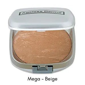 Ageless Derma Mineral Baked Foundation Makeup- A Vegan and Gluten Free Makeup Foundation (Mega Beige)