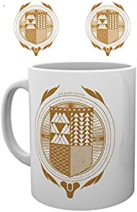 1art1 Destiny Photo Coffee Mug - Guardian Crest (4 x 3 inches)