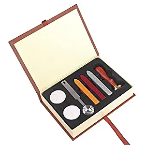 Wax Seal Stamp Kit Vintage Stamp Seal Sealing Wax Retro Harry Potter Hogwarts School Badge Classic Stamp Seal Maker Wax Stick Gift Box Set