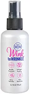 All in One Wrinkle Release Spray for Clothes Travel Size,Wink To Wrinkle-Best Wrinkle Treatment,Odor Eliminator,Refresher,Anti Bacterial,Collagen Coating,Everyday use Iron Free Wrinkle Release(95ML)