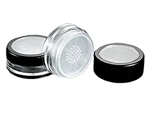 3 Pieces 10G 10ml Empty Loose Face Powder Blusher Puff Case Box Makeup Cosmetic Jars Containers with Sifter Lids