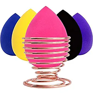 Makeup Sponge With Holder LIPRAP - Egg Shaped Beauty Sponge Pack Plus Stand Case Set - Face Blending Sponges For Cosmetic Brush and Foundation and Powders and Concealer - Prime Applicator