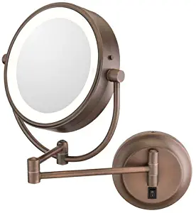 Kimball & Young 945-35-15HW Neomodern LED Lighted Wall Mirror Hardwired 9" x 2.2" Italian Bronze