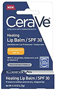 CeraVe Healing Lip Balm With Broad Spectrum Spf 30, 0.15 Ounce