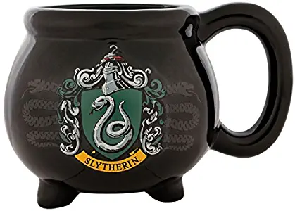 Silver Buffalo HP12093D Harry Potter House Slytherin Crest Caldron Ceramic 3D Sculpted Mug, 20 oz