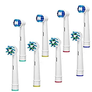 Replacement Toothbrush Heads Compatible Oral B Braun, 8 Pack Professional Electric Toothbrush Heads Sensitive Clean Brush Heads Refill for Oral-B 7000/Pro 1000/9600/ 500/3000/8000 (8-PACK-2S)