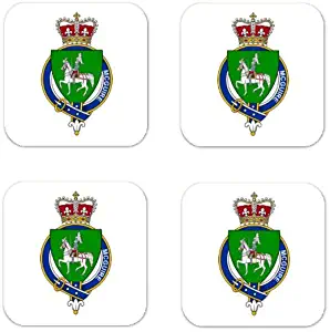 MyHeritageWear.com McGuire Ireland Family Crest Square Coasters Coat of Arms Coasters - Set of 4