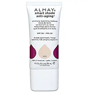 Alm Ss Aa Mkup 200 Lght/M Size 1 Almay Smart Shade Anti-Aging Skintone Makeup 200 Light/Medium 1oz