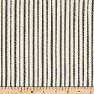 Magnolia Home Fashions Black Berlin Ticking Stripe