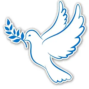 AK Wall Art Peace Dove Vinyl Sticker - Car Window Bumper Laptop - Select Size