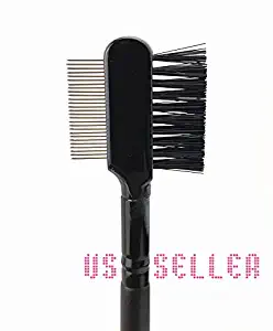 BeautyU&Me Steel Eyebrow Eyelash Dual-Comb Extension Brush Metal Comb Cosmetic Makeup Tool