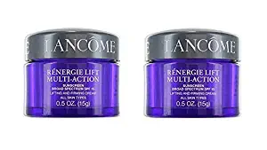 2 x Lancome Renergie Lift Multi-Action Sunscreen Broad Spectrum SPF 15 Lifting and Firming Cream All Skin Types 0.5 OZ.(15g)