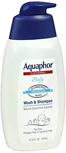 Aquaphor Baby Wash & Shampoo Fragrance Free - 16.9 oz, Pack of 5