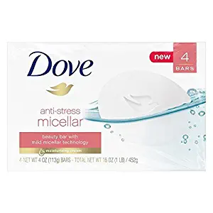 Dove Anti-stress Micellar Water Beauty Bars, 4 Little Bars