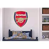 Official Arsenal Football Club - Crest Mural + Gunners Wall Sticker Set Decal Vinyl Poster Print Mural (90cm Height)