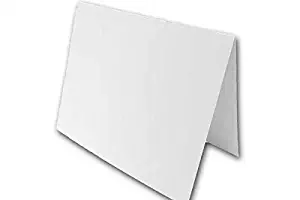 Blank Classic Crest A-2 Folded Cards - 4.25" x 5.5" Folded Size - Great for DIY Cards, Greeting Cards, Folded Note Cards, Thank You Cards, and More! (50 Pack, Solar White 110#)