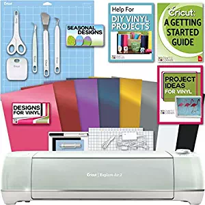 Cricut Explore Air 2 Machine Bundle Beginner Guide, Tool Kit, Vinyl Pack, Designs and Project Inspiration