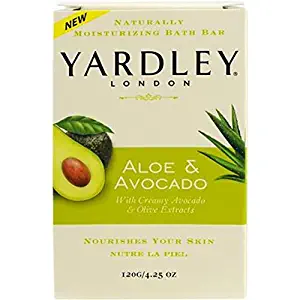 Yardley London Aloe & Avocado Naturally Moisturizing Bath Bar, 4.25 ounce