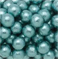 Individually Wrapped Foil Covered Chocolate Caramel Balls in a Variety of Colors - Bulk Wholesale (Robins Egg Blue, 5 Pounds)