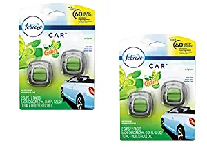 Febreze Car Vent-clip Air Freshener, Gain Original, 4 Count