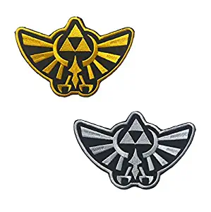 OYSTERBOY 2pcs Legend of Zelda Hyrule's Royal Crest Logo Gold& SILVERTactical Patch Hook & Loop