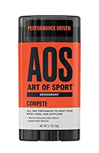 Art of Sport Men’s Deodorant Clear Stick, Compete Scent, Aluminum Free, High Performance Sport Deodorant, Made with Matcha, Keeps You Cool and Fresh All Day, No Parabens, 2.7oz