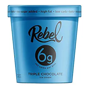 Rebel Ice Cream - Low Carb, Keto - Triple Chocolate (8 Count)