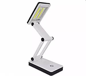 TOMOL [New Version] Super Bright COB LED Portable Desk Lamp Travel Lamp :Foldable, Touch Sensitive Control, 3 Adjustable Brightness Levels, Battery and USB Powered
