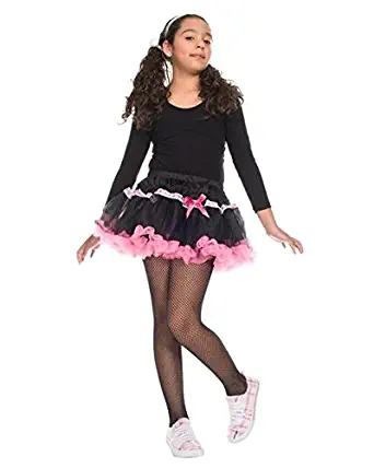 Girls Black Fishnet Pantyhose (L) Costume Accessory