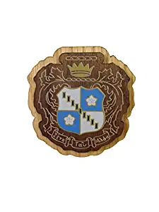 Zeta Tau Alpha Wood Crest Made of Wood for Paddle Mascot Board Zeta (3.5 Inches Tall Double Raised)