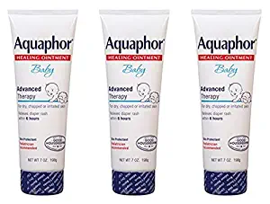 Aquaphor Baby Advanced Therapy Healing Ointment Skin Protectant 7 Ounce Tube - 3 Tubes
