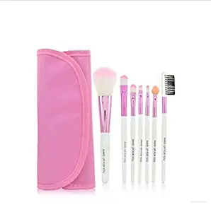 Fashion Makeup Brushes Accessories Brush Makeup Set Kit Tool, Ladies Colorful Eye Shadow Blush Makeup Brush Sets 7 PCS Per Set (Pink)