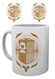 1art1 Set: Destiny, Guardian Crest Photo Coffee Mug (4x3 inches) and 1x Surprise Sticker