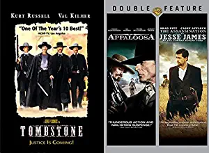 The Stories Of Wyatt Earp/ Jesse James/ Doc Holiday- Western Triple DVD pack: Tombstone, Appaloosa & The Assassination of Jesse James