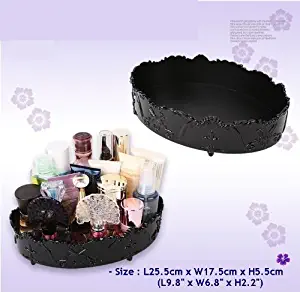 Jewelry Cosmetic Makeup Perfume Large Organizer Oval Tray Nib