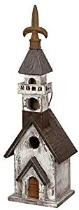 Carson Home Accents 106634 Birdhouse Church Black White 17.75 x 5.5