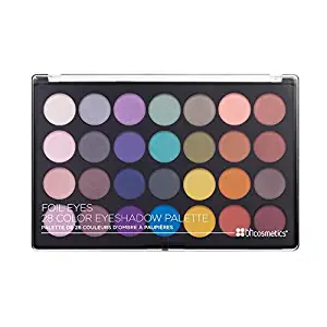 BH Cosmetics Foil Eyes 28 Color Matte Eyeshadow Palette, 1.58 Oz