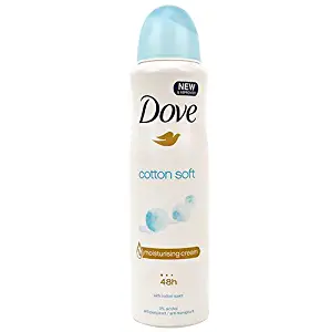 (2 PACK) DOVE Dry Spray Antiperspirant 48 hours, (Cotton Soft) 5oz