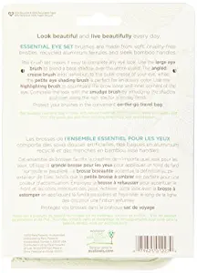 EcoTools Essential EYE Brush Set -6 piece- Authentic Organic Natural EcoTools BAMBOO EyeMakeup Brush Set Eco Tools Make up (6 piece starter brush set)