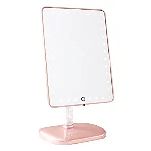 Impressions Vanity Makeup Vanity Mirror with Lights and Bluetooth Speakers | BB Rose Gold TouchPro Makeup Mirror w Bluetooth & USB Charger