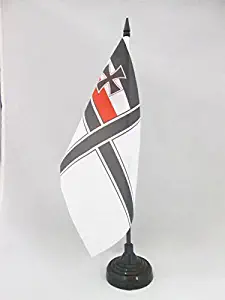 AZ FLAG German Imperial WWI no Crest Table Flag 5'' x 8'' - Imperial Germany Desk Flag 21 x 14 cm - Black Plastic Stick and Base