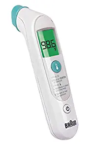 Braun BFH-125 Forehead Thermometer, White Forehead Thermometer for Babies, Kids, Toddlers, Adults, Display is Digital and Accurate, Thermometer for Precise Fever Tracking at Home