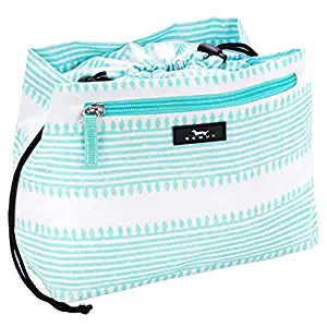 SCOUT Glam Squad Makeup Bag, Water-Resistant Makeup Pouch and Toiletry Bag for Women with Drawstring Closure and Zipper Compartments (Multiple Patterns Available)