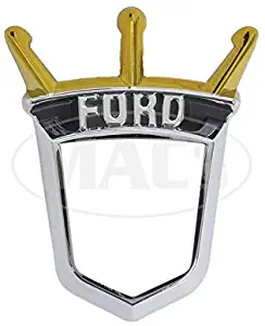 MACs Auto Parts 66-28118 - Thunderbird Gas Door Emblem Bezel, Chrome, Crest