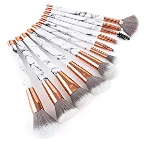 Summifit 11 Pcs Makeup Brush Set Professional Synthetic Face Contour Eyeliner Blending Blush Highlighter Cosmetics Make Up Brushes Kit for Powder Liquid Cream